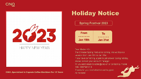 CHINESE NEW YEAR 2023 - Chiusura dal 15 al 31 Gennaio